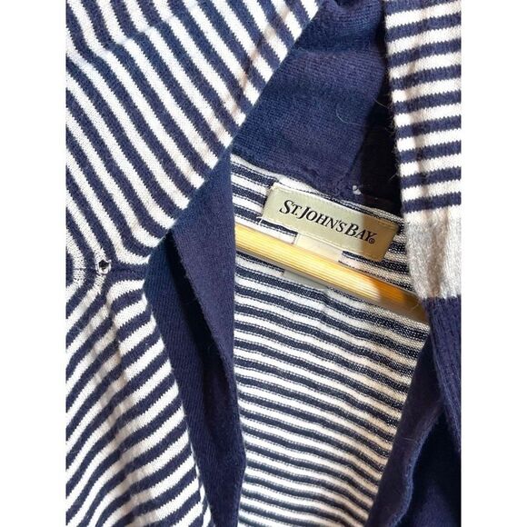 Nautical Navy Preppy‎ Striped Button Up Cardigan M - Picture 4 of 5